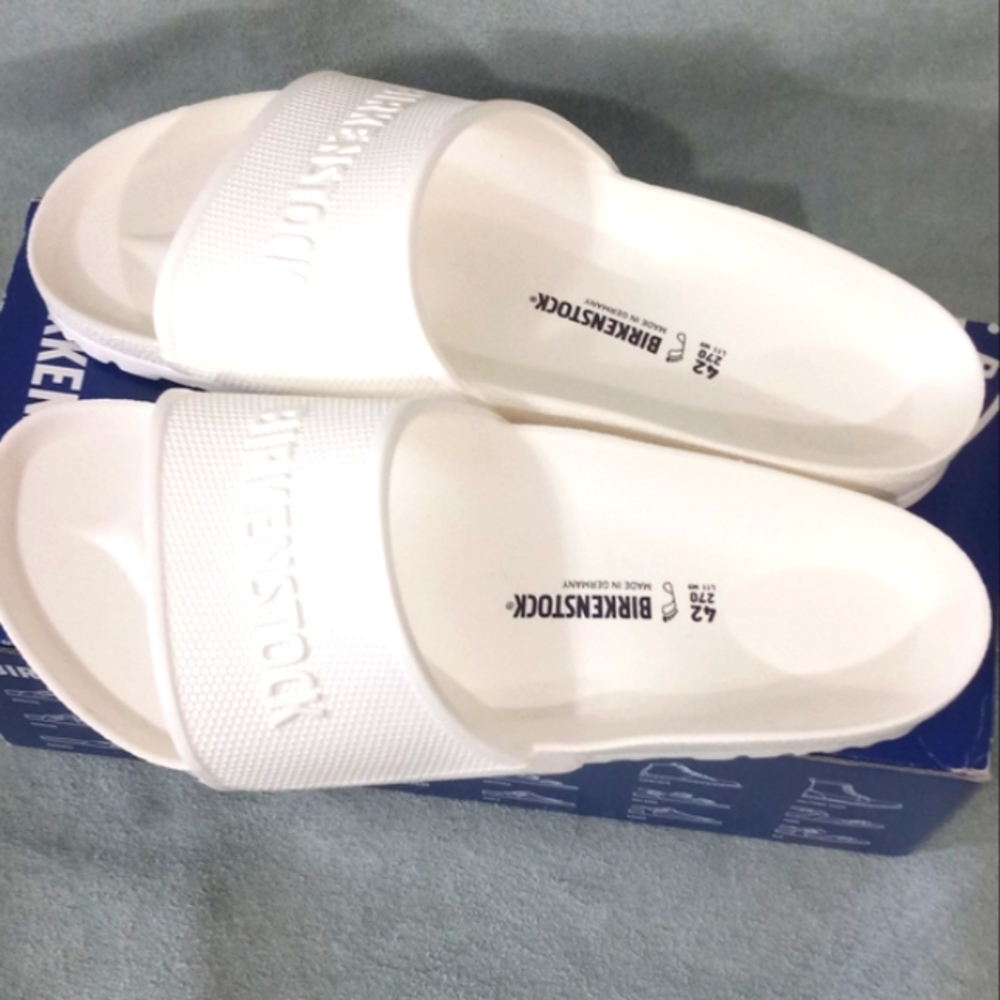 BIRKENSTOCK Men's Sandals Size 42 Color White.  New in box. - Picture 4 of 10